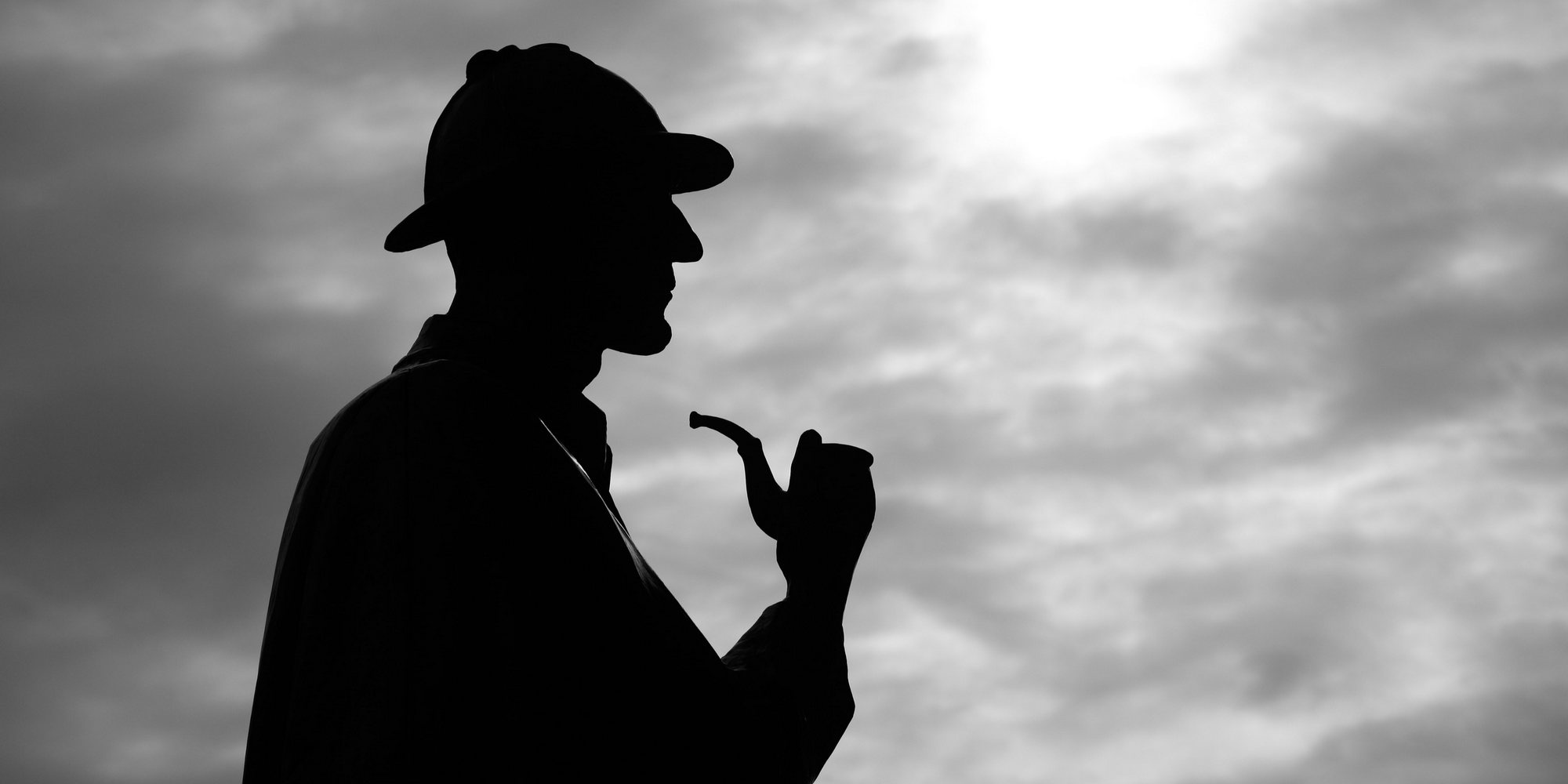 Statue of Sherlock Holmes outside Baker Street tube station, Marylebone, London, UK. Detective